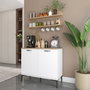 Hanah Home Armario Multiusos Blanco y Nogal